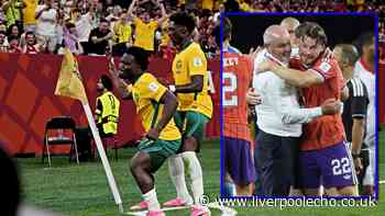 Australia World Cup history maker honours Everton icon as current Blues pair celebrate Scotland win