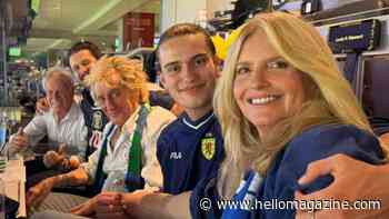 Rod Stewart and Penny Lancaster's model son Alastair, 20, stole the show in family photos from the World Cup