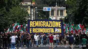 Neue Rechtspartei in Italien - Demo für „Remigration“