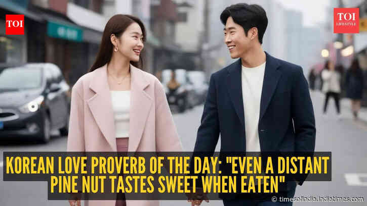 Korean love proverb of the day: "Even a distant pine nut tastes sweet when eaten"