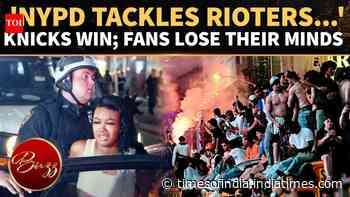 Knicks Fans Go Wild; Championship Party Descends Into Chaos | Watch