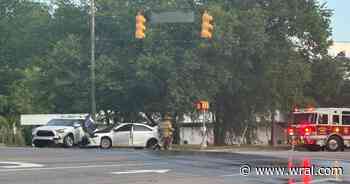 Multiple people injured in fiery crash in north Raleigh, road blocked