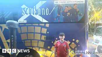 Teenager's pride as artwork chosen for Scotland World Cup team bus