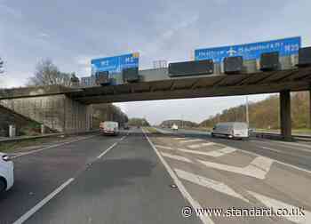 Two motorcyclists fighting for life after horror M25 crash