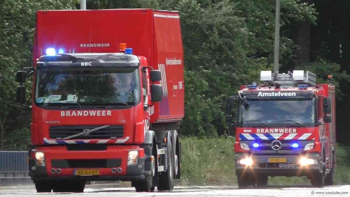 Brandweer MICU en Ambulances met spoed onderweg in Amsterdam naar en van meldingen