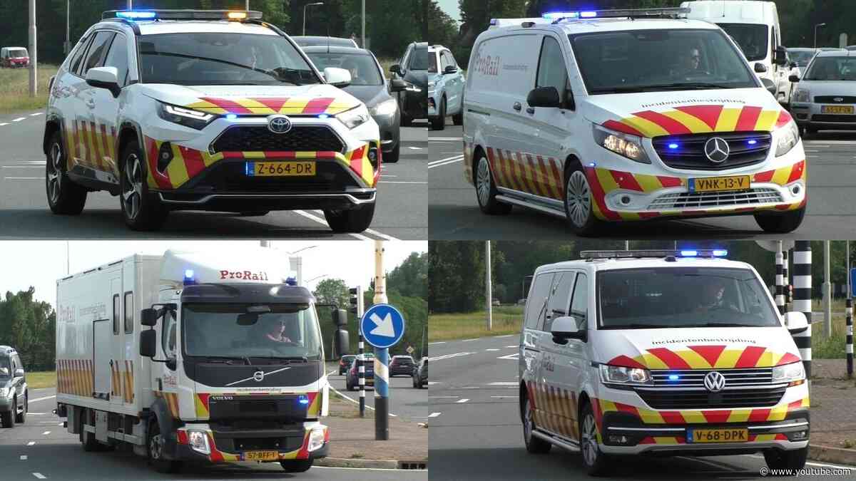 PRIO 1 6x ProRail Incidentenbestrijding met Spoed onderweg naar Castricum voor een incident