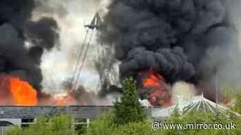 Livingston fire live: Massive blaze at industrial building with thick smoke seen for miles