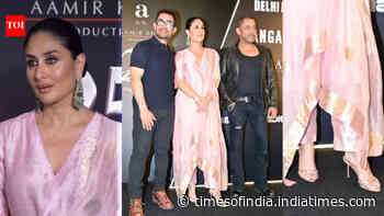 Kareena in a pink, Rs 40,000 Banarasi suit and heels worth Rs 1 lakh