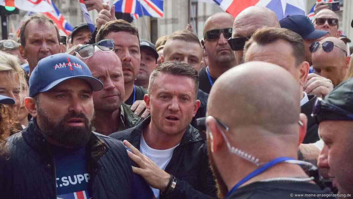 Polizei stoppt rechtsextremen Aktivisten Robinson nach Russland-Reise in London