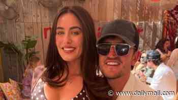 Harry Maguire enjoys a helicopter ride with bikini-clad wife Fern in St Tropez as he enjoys second lavish holiday after England World Cup heartbreak