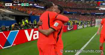 ¡De cabeza! Virgil van Dijk se eleva por los aires para abrir el marcador de Países Bajos ante Japón
