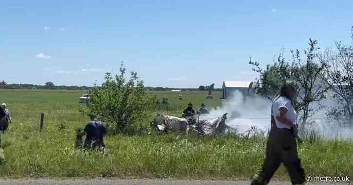 Twelve people killed after skydiving plane crashes in Butler