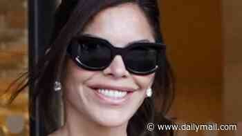 Lauren Sanchez turns heads in a plunging crochet dress as she heads for dinner in Paris