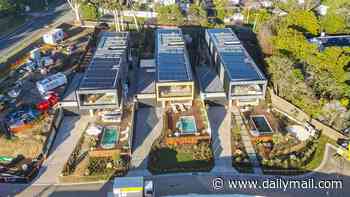Aerial images reveal The Block luxury homes are complete... but critics say the $11million build is a 'missed opportunity' amid housing crisis