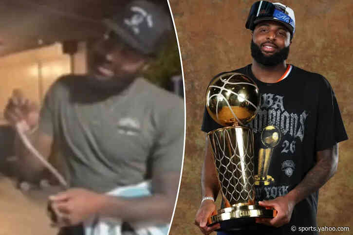 Knicks’ Mitchell Robinson catches snake in San Antonio in wild video — for the second time in playoffs