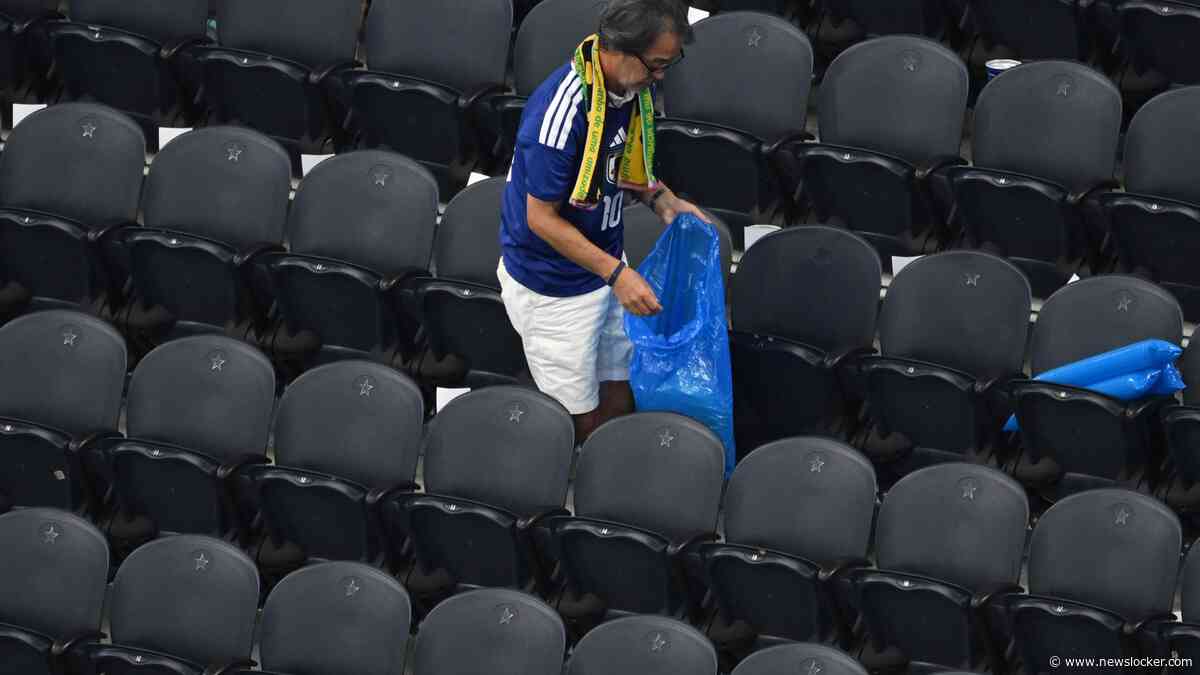 VIDEO Japanse supporters ruimen wederom stadion op na gelijkspel tegen Nederlands elftal