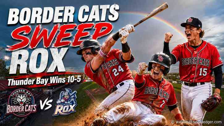 Border Cats beat league-leading St. Cloud Rox 10-5 to Sweep Two Game Series