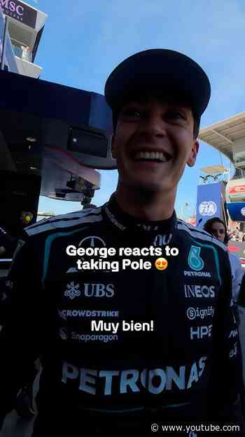 Muy bien! 👏👏👏 George has been practicing his Spanish 🇪🇸😉 #georgerussell #mercedes #f1