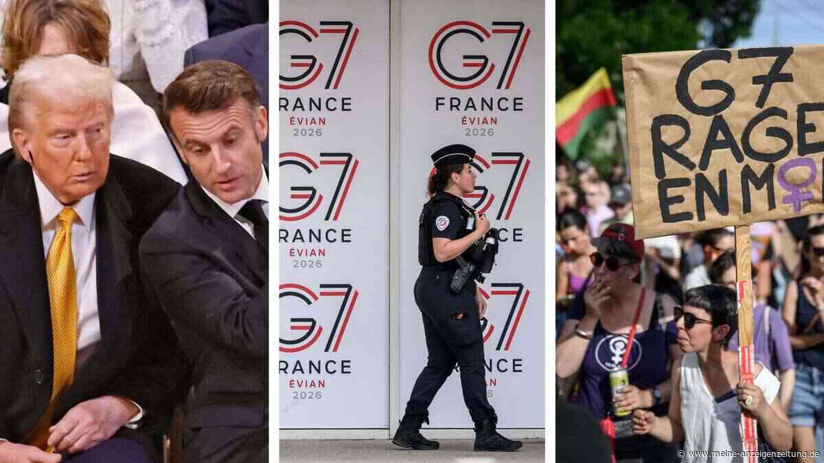 G7-Gipfel 2026 in Évian: Was man zu Trump, Protesten und den Krisen wissen muss