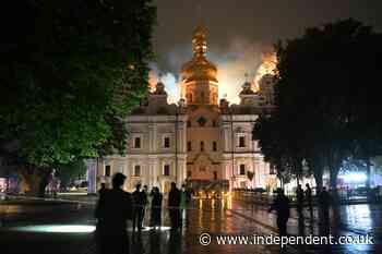 Russian attack sets fire to centuries-old monastery in Kyiv