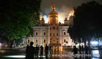 Attack sets fire to centuries-old religious site in Kyiv and kills 5 in Kharkiv