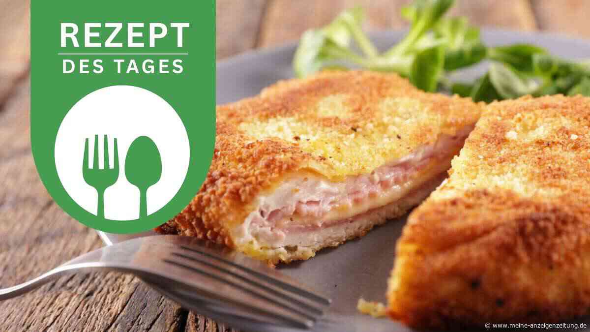 Cordon bleu aus der Heißluftfritteuse: knusprig und mit deutlich weniger Fett