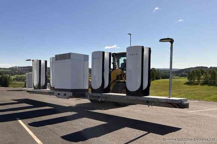 Tesla bringt Folding Unit Supercharger nach Europa