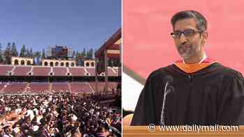 Hundreds of Stanford students walk out on Google CEO Sundar Pichai's commencement speech over tech company's ties to Israel