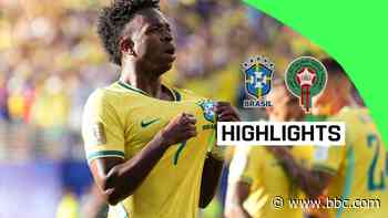 Spectacular Vinicius Jr goal earns Brazil draw against Morocco