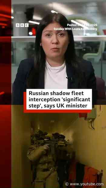 Russian shadow fleet interception 'significant step', says UK minister. #BBCNews