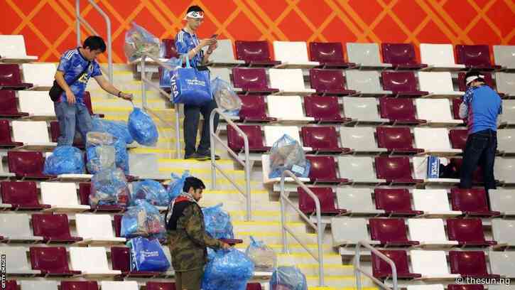 World Cup: Japanese fans turn heads with stadium clean-up tradition