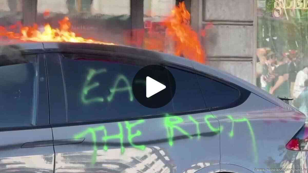 Großdemo-Video: Vor dem G7-Gipfel brennt es in Genf