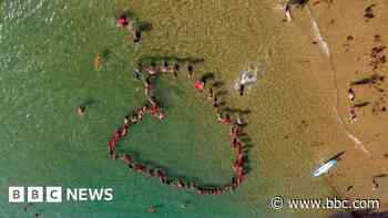 Hundreds take part in MND fundraising sea dips