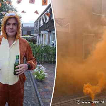 Overijssel blijft op: oranje leeuw in Enschede en oranje rook in Almelo