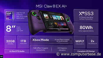 Teurer Spaß: Arc-G3-Handheld MSI Claw 8 EX AI+ kostet mind. 1.699 USD