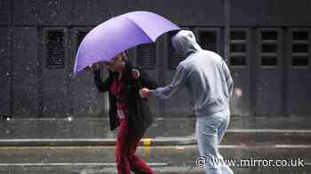Met Office forecasts heavy rain across large swathes of the UK on Tuesday - see full list