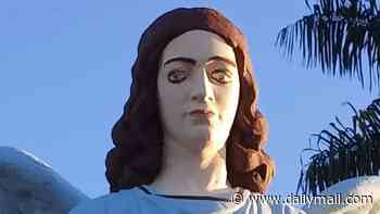 Disastrous restoration of celebrated religious sculptures sparks outrage in Brazil as Virgin Mary is given 'lipstick and bulging eyes'
