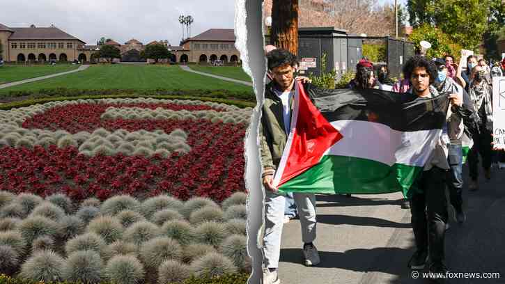 Stanford University graduates protest Google CEO speech, triggering mass walkout and waving Palestine flags