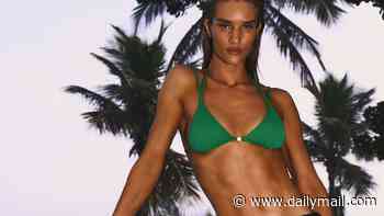 Rosie Huntington-Whiteley sizzles in bold bikinis and striking swimwear as she launches new collection for ViX Paula Hermanny