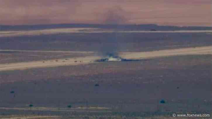 US Air Force B-52 bomber crashes shortly after takeoff at Edwards Air Force Base in California