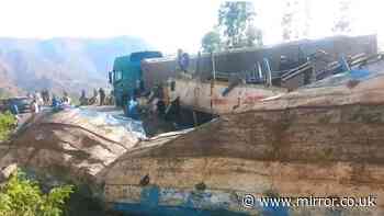 At least 31 dead in horror crash after bus plunges into ravine