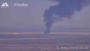 Plume of smoke rises over US Air Force base after massive US bomber crashes 