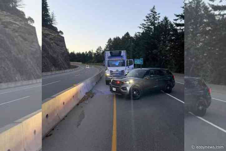Semi-truck driver fined for travelling wrong way on B.C. highway
