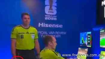 Calls for Aussie ref to be expelled from World Cup as anti-discrimination groups flag hand gesture