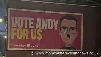 Police launch investigation after 'Hitler' moustache painted on Andy Burnham campaign posters