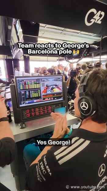 The Team enjoyed that one 👏 A special pole on a special weekend for George!