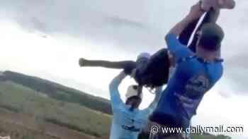 Dark past of bungee jumping team who threw girl to her death without rope... as terrifying new videos emerge