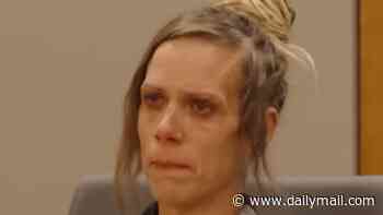 Mom weeps in court as she describes final messages with daughter, 21, whose body was found in drainpipe - as victim's US soldier husband stands trial for murder