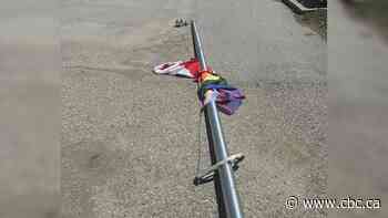 Police investigating after flagpoles flying Pride flag cut down in Ontario's Perth County