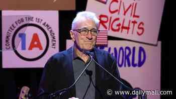 Robert De Niro goes on rambling rant about how he hates 'abuser' Trump as liberal crowds cheer him on